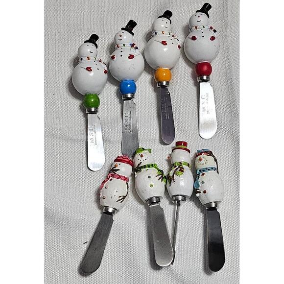JASCO Other - Jasco Mainstreet‎ Collection Holiday Spreaders Snowman Handles Festive Kitchen